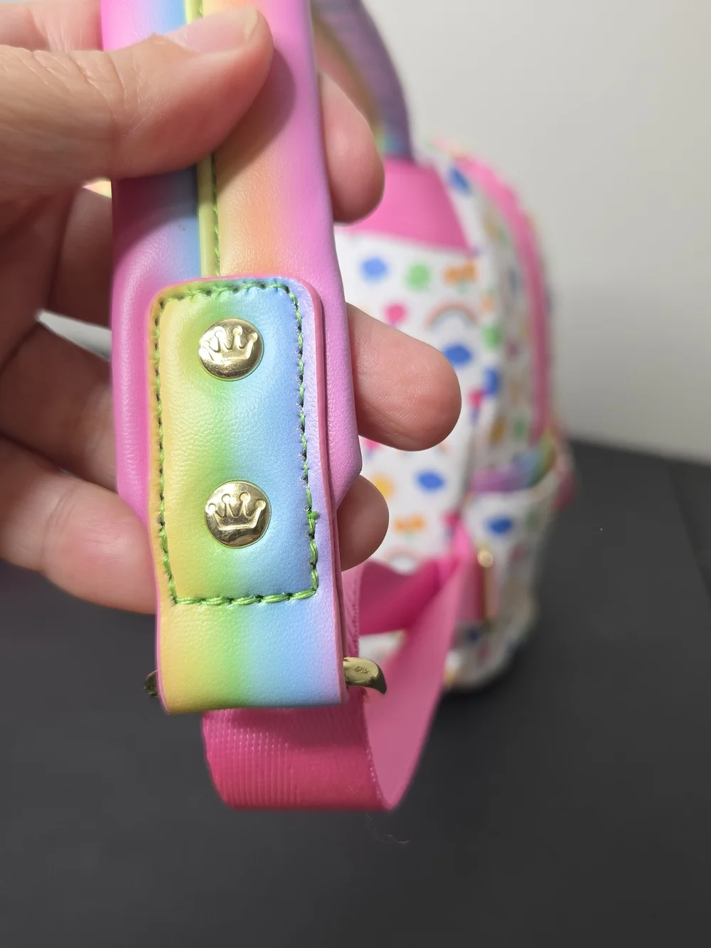 Loungefly Care Bears Stare Rainbow White & Pink Mini Backpack